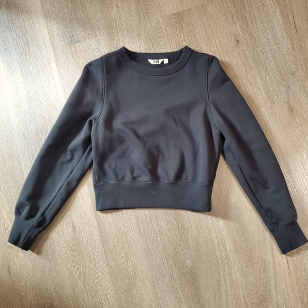 Uniqlo U Women's Cropped Sweatshirt Black Small
